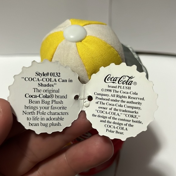 COCA COLA PLUSH BEAN BAG in MINT CONDITION with LABELS 1997 ‘ALWAYS’ SLOGAN. - Picture 3 of 5